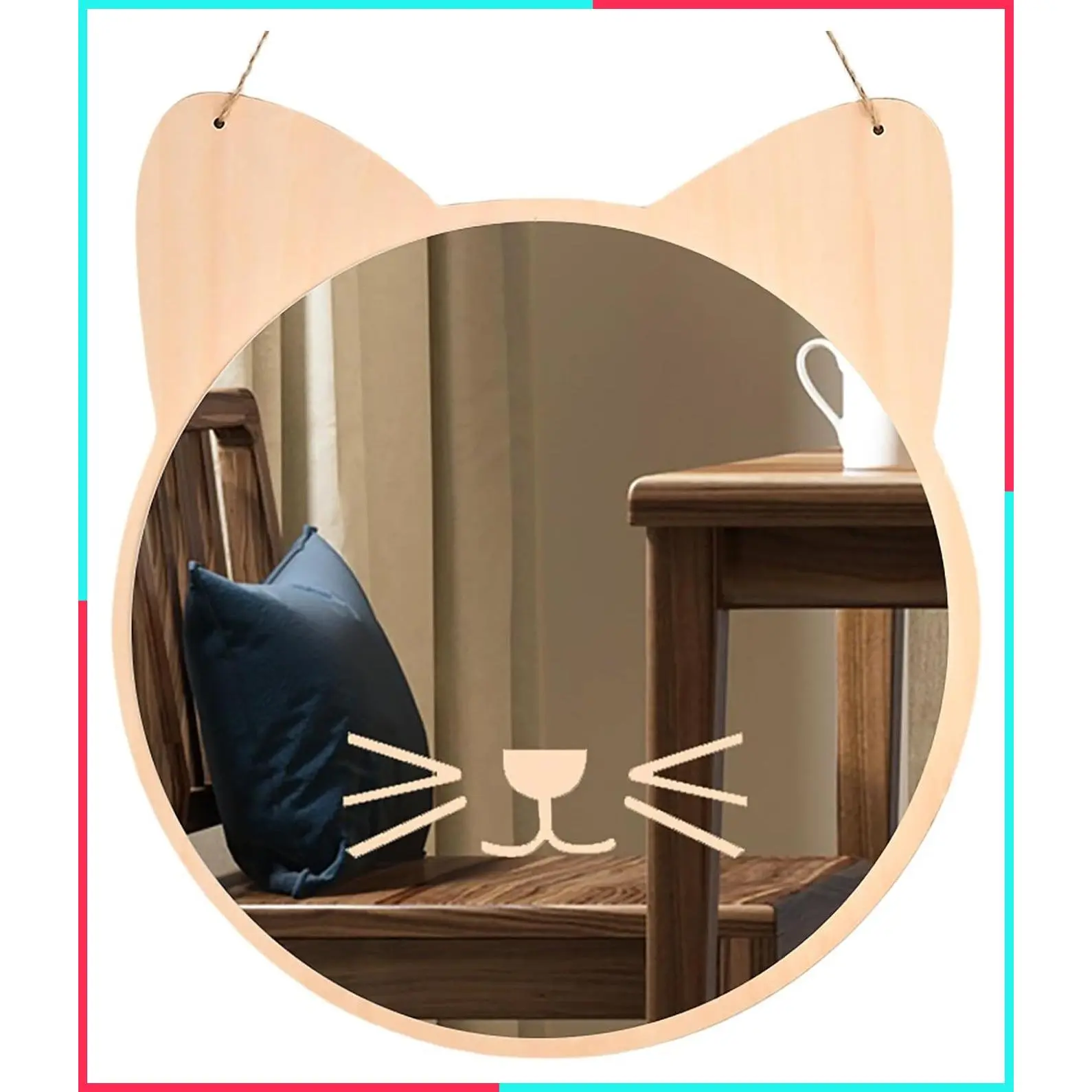 Plastic Kids Mirror for Wall - Safety, Hanging, Acrylic, Non-Glass