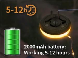 2 Pack Camping String Lights, 4 in 1 Quick Storage 32.9ft Rechargeable Tent Light String with 8 Lighting Modes, Hanging Waterproof Portable LED Lights for Outdoor, Patio, Awning, Party Essentials, Camping Accessories