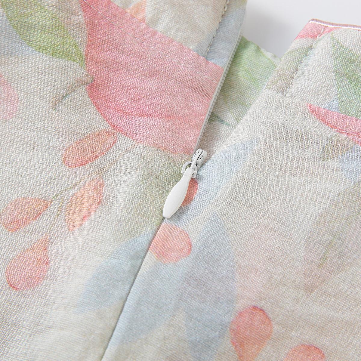 NewNew Cheongsam Dress for Girls Chinese Style Sleeveless Vest with Delicate Flutter Sleeves & Traditional Knot Buttons Ideal for Outdoor Events Festival Shows