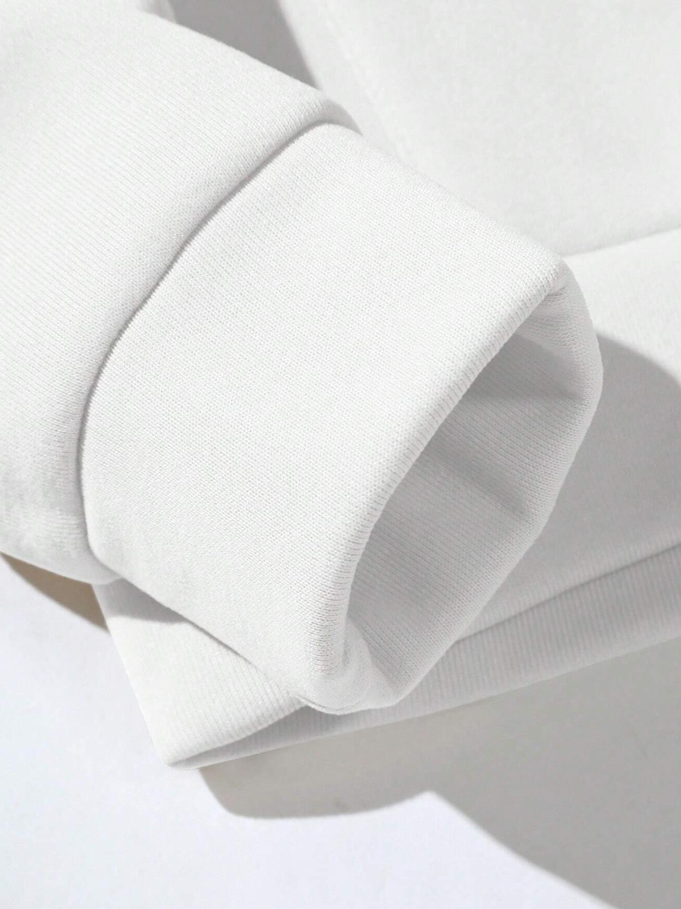 Men's Cartoon Smile Face Print Drop Shoulder Hoodie, Fashion Casual Regular Fit Drawstring Pocket Hooded Sweatshirt for Daily Holiday Outdoor Wear, Men Clothes for Fall & Winter