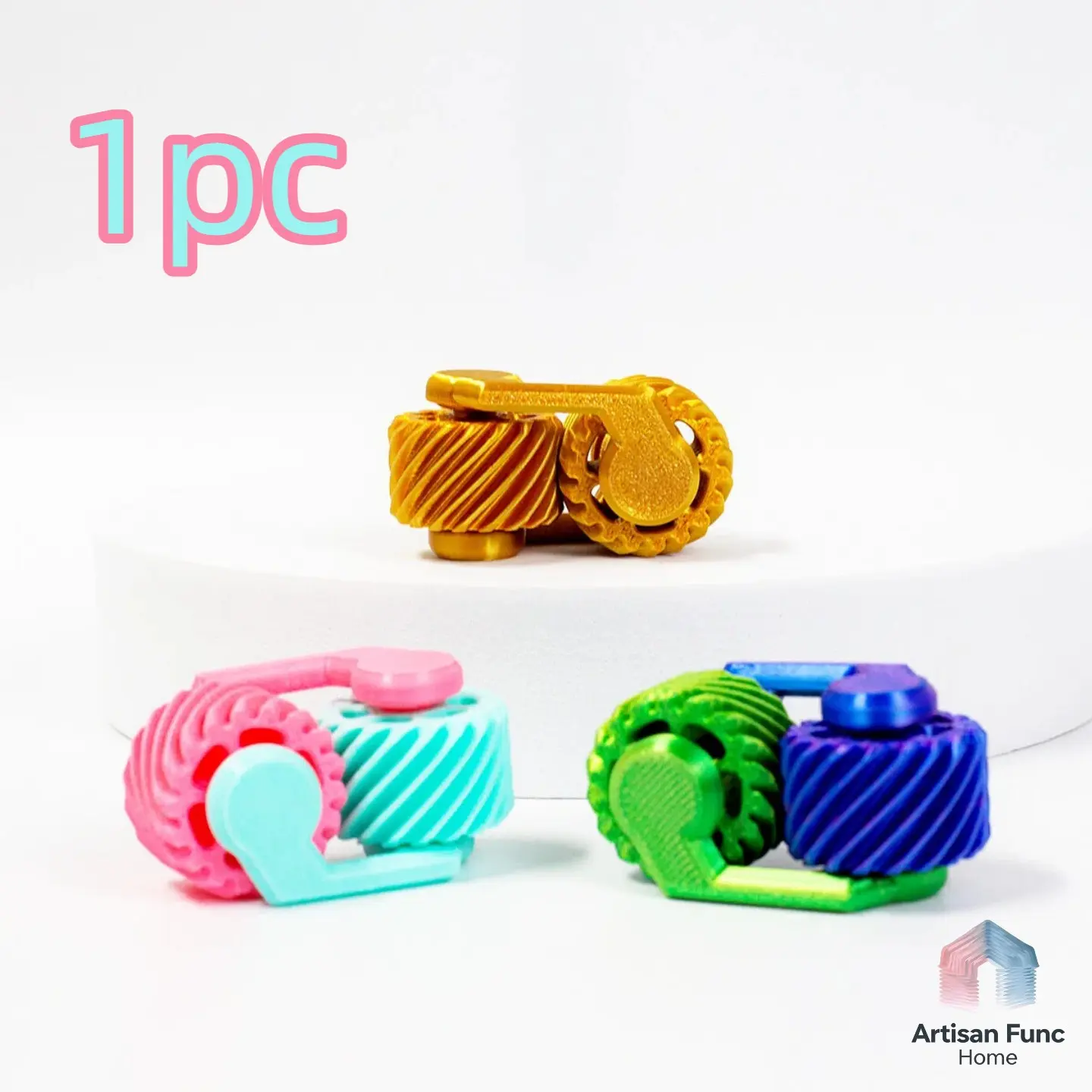 1pc 3D Printed Finger Stress Relief Gyro, Innovative Handheld Relaxation Tool, Perfect for Anxiety Relief and Fun Playtime, Fidget Sensory