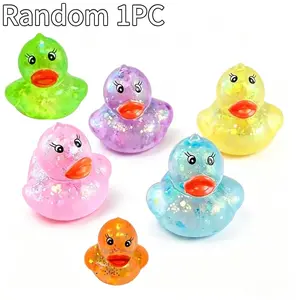Cute Duck Malt Candy Glitter Squishy Toy, Stress Ball Squishies, Duck Stress Ball, Stress Relief Fun Fidget Gift, Perfect for Kids & Adults, Unique Design, Durable Material