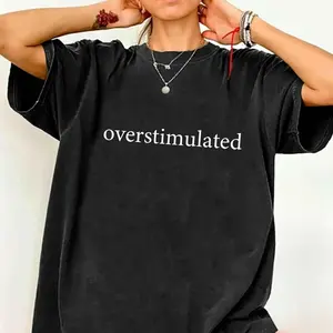 Unisex Graphic Tee, Casual Letter Print Drop Shoulder Half Sleeve Round Neck T-Shirt , Fashion Women's Top for Daily Wear