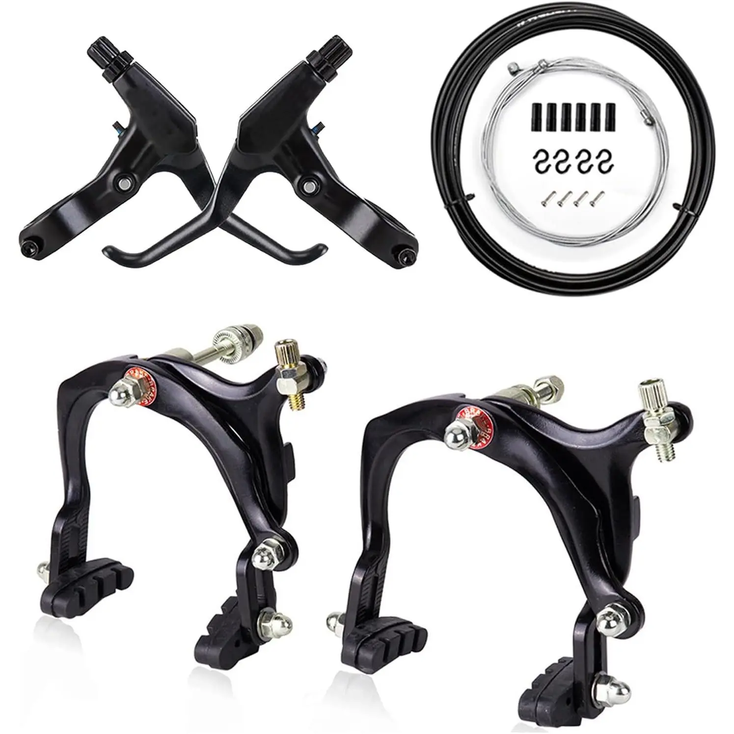 Set Front and Rear  C  Caliper Include Inner and Outer Cables and   Levers Kit  Alloy for MTB Road