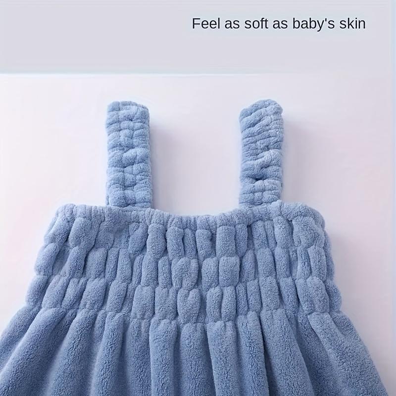 Wearable Bath Towel, Bath Sheet Towel & Hair Dryer Hat Set, Coral Fleece Shower Skirt, Absorbent Robe with Pockets, Must-Have Bathroom Accessories, Super Absorbent Towel