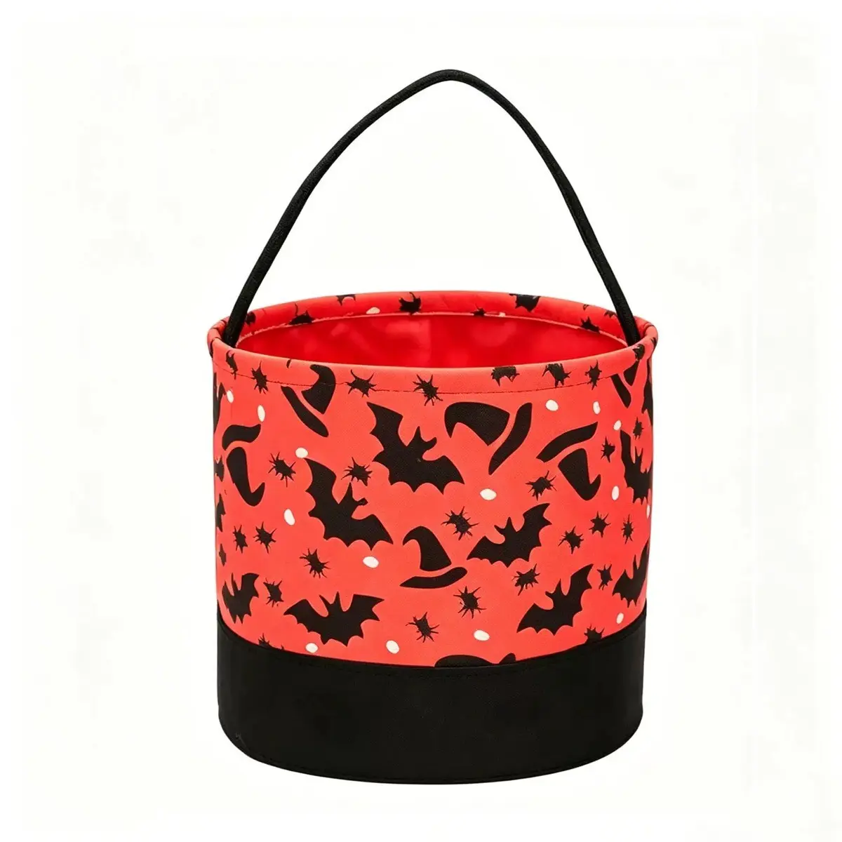 Halloween Candy Basket, Halloween Party Decorations, Printed Bucket Pumpkin Halloween Basket, Festive Treat Holder for Kids' Parties