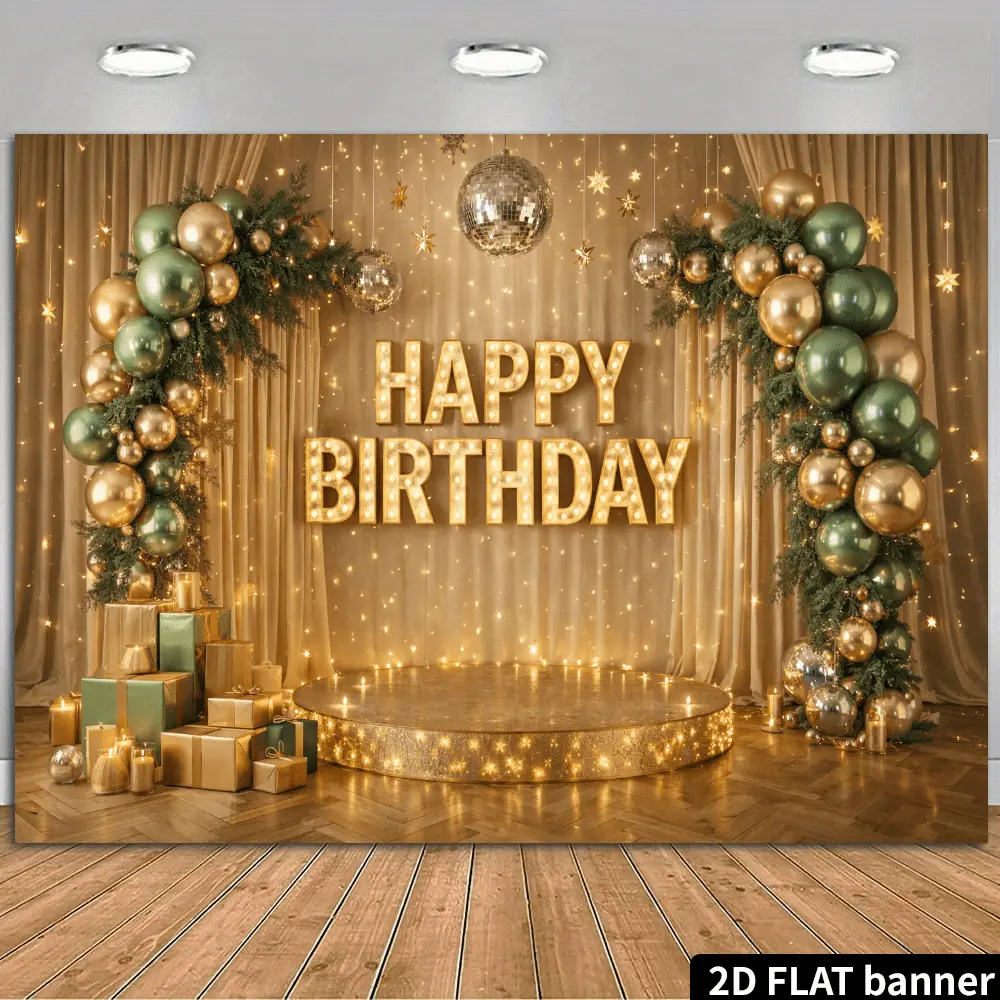 2D Flat Banner polyester photography backdrop, HD digitally printed soft lightweight foldable background cloth, suitable for birthday parties, portrait photography, product photos, video studio content creation, livestream backgro