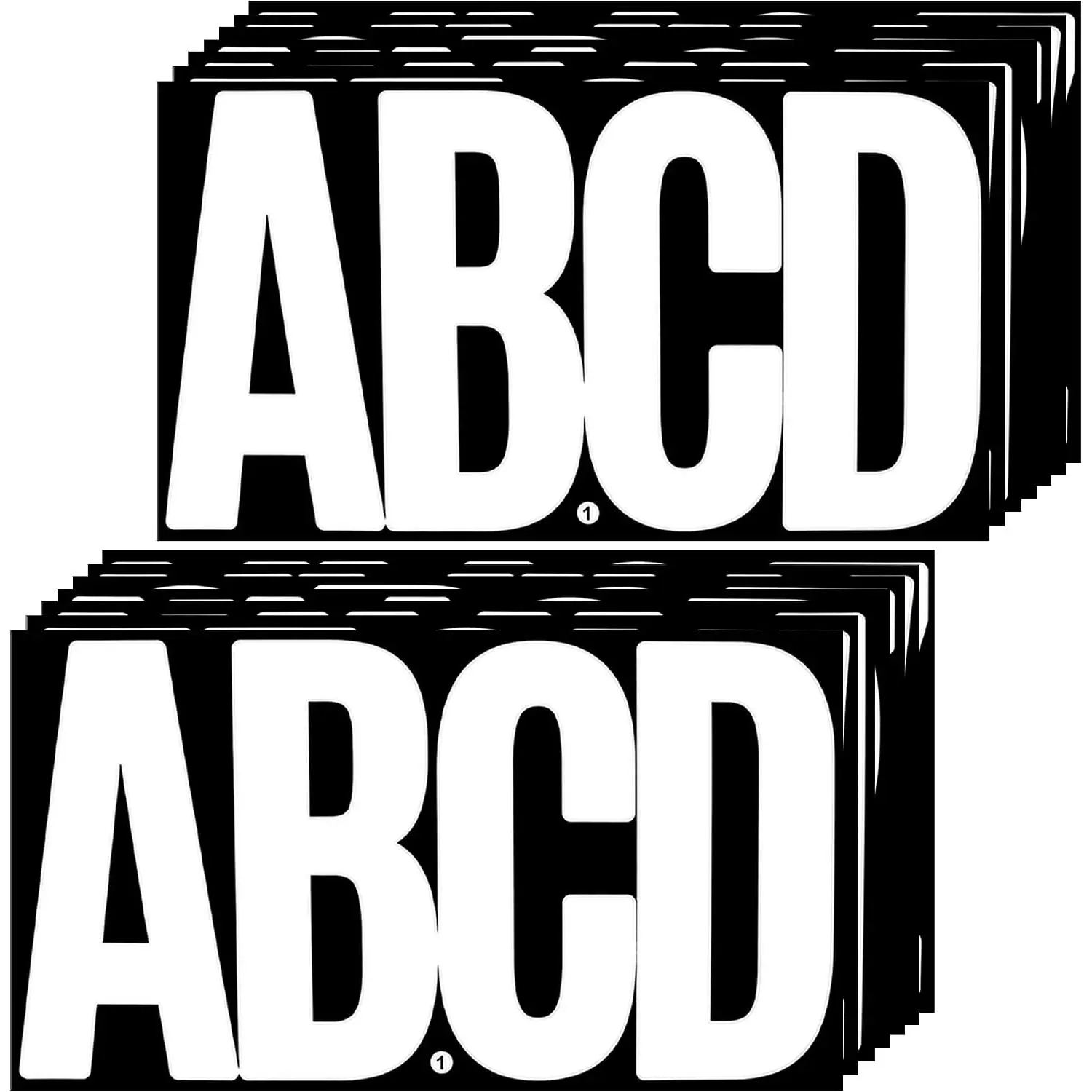 72 Large Alphabet Stickers,14 Sheets 6 Inch White Vinyl Letters | Self-Adhesive Letter  for Mailbox, Doors, , Classroom Decor & Outdoor Signs