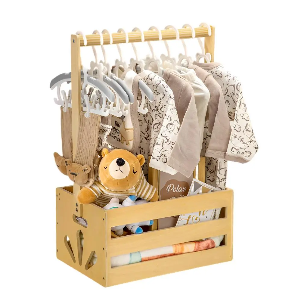 Vintage Wooden Open Storage Bucket with Handles, Newborn Gift Basket, Multifunctional Wood Organizer, Home Organization Ideal Gift Basket, Baskets for Organizing, Organizers and Storage