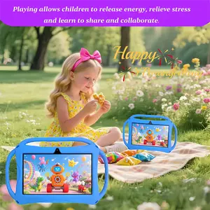 7-Inch Android Tablet with Education Software, USB Charging, Quad-Core Processor, 2gb RAM, HD IPS Display, 32GB Storage, Parental Lock, Dual Cameras