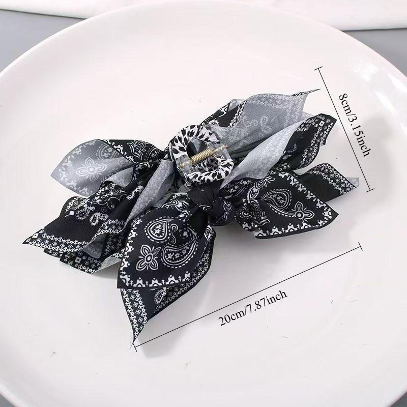 Women's Elegant Paisley Pattern Bowknot Design Hair Claw, Vintage Trendy Hair Claw, Fashionable All-match Hair Accessories for Women, Prom Hair Clip for Special Occasions