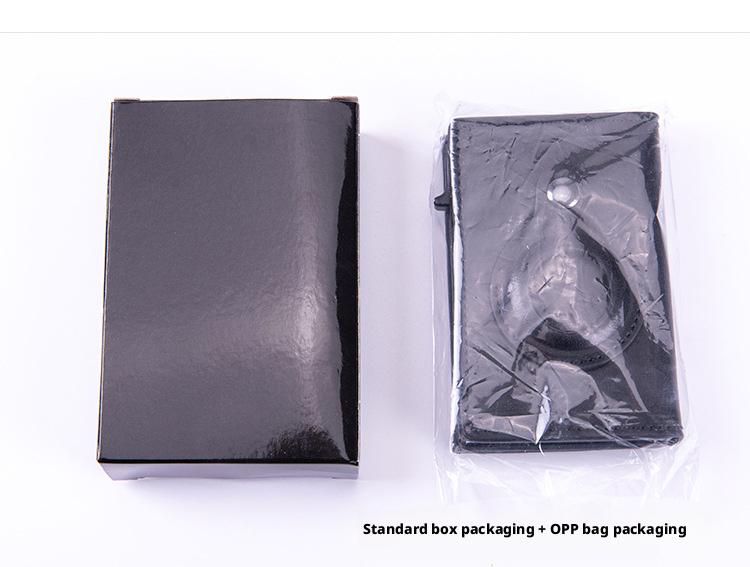 Mens Smart Wallet Card Holder for AirTag: Leather,  RFID Blocking, Slim, Carbon Fiber, Minimalist - 6-9 Card Capacity| ID Window| Cash Slot