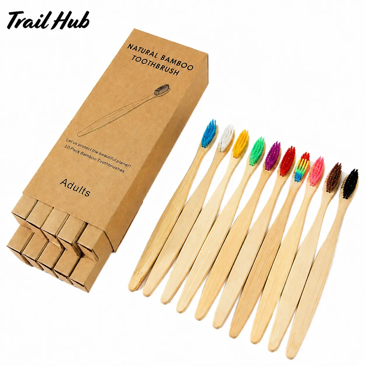 Eco-Conscious Travel Toothbrush Set Made from Sustainably Harvested Bamboo with Activated Charcoal-Infused Soft Bristles, Fully Biodegradable & Compact Design for Hotels, Airline Amenities, Gym Bags, and Zero-Waste Daily Routines
