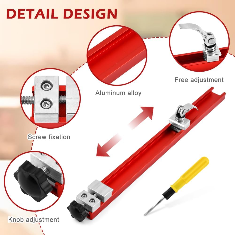 Circular  Guide Rail Fits 12"  Base,  Precision Adjustable  Machine Base Guide for Woodworking, Electric Circular Guid-e Clamp for  and Milling Tasks