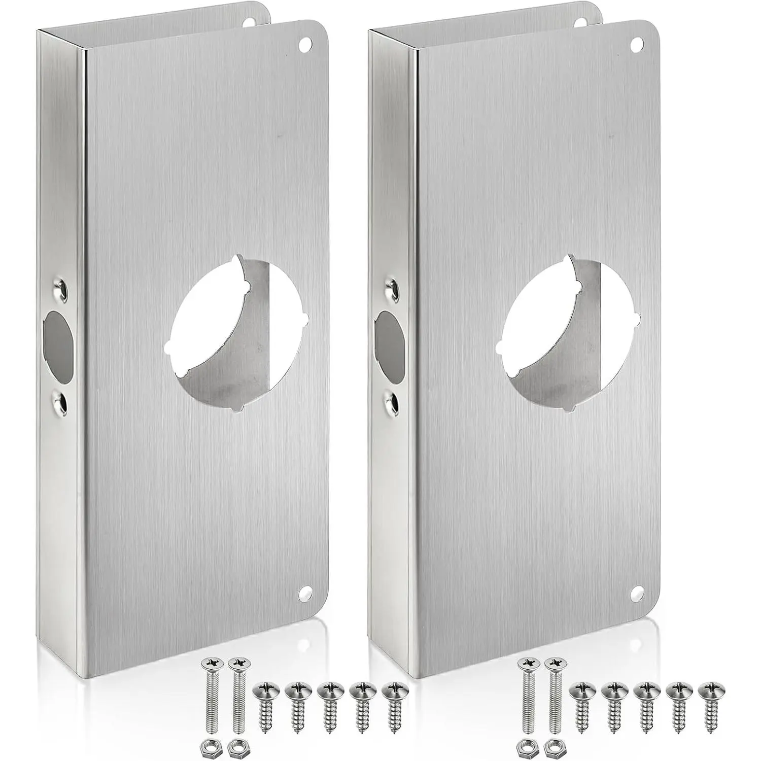 2 Pack Door Reinforcement Plates, Stainless Steel Lock and Door Reinforcer, Door Repair Plate for Exterior Door, Door Jamb Lock Plates for , /8"x 9" for Front Entry Bedroom