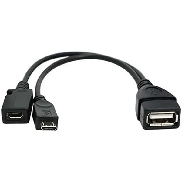 USB OTG  for Firesticks 4K/4K Max/Cube/lite/2nd Gen, Android Devices and Host Devices,   Power Enabled Adapter, 6-Inch