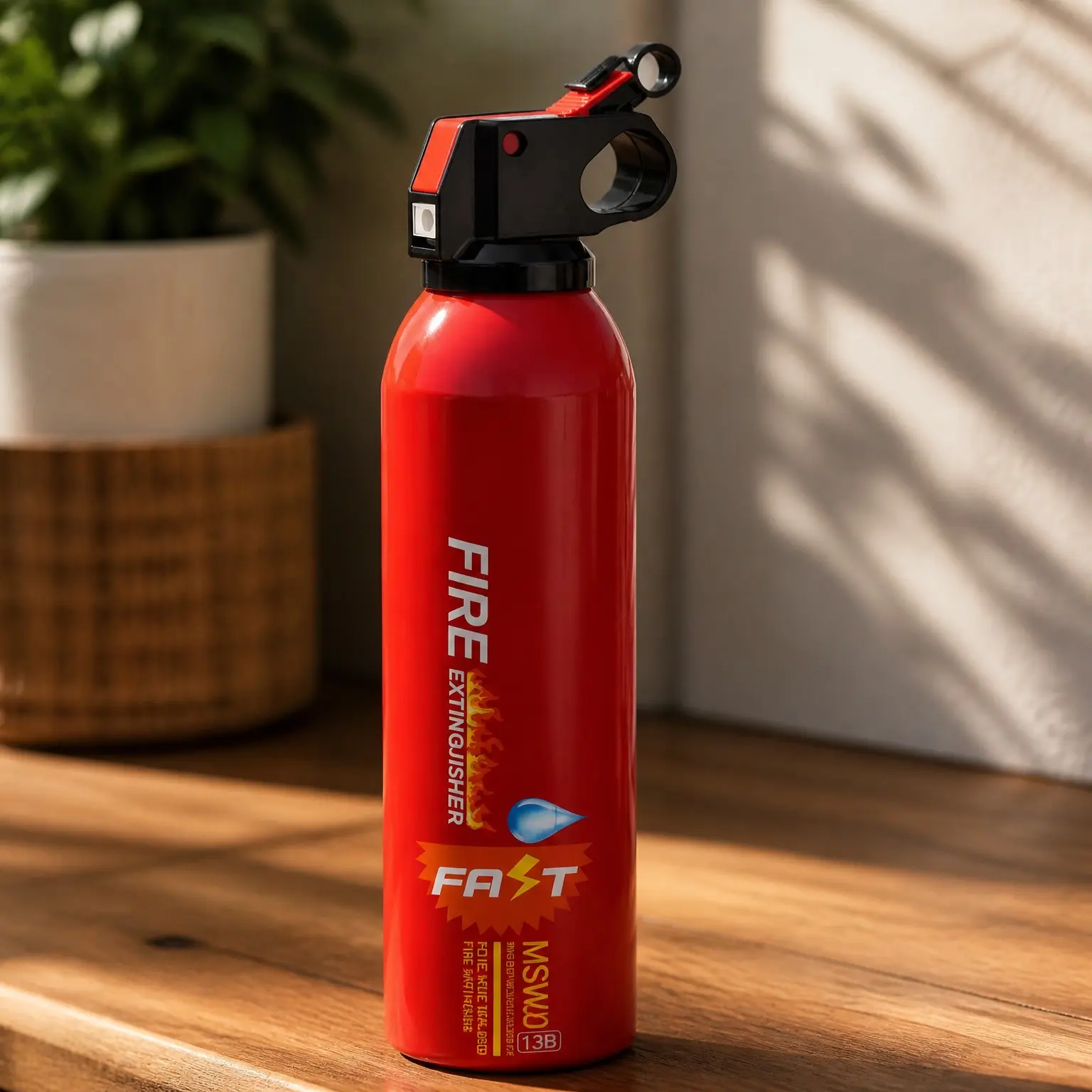 Small Portable Fire Extinguisher for Home and Car, 21oz, 1-Pack, Water-Based for Quick Emergency Response, Prevents Re-Ignition, Ideal for Vehicle, Camping, Kitchen