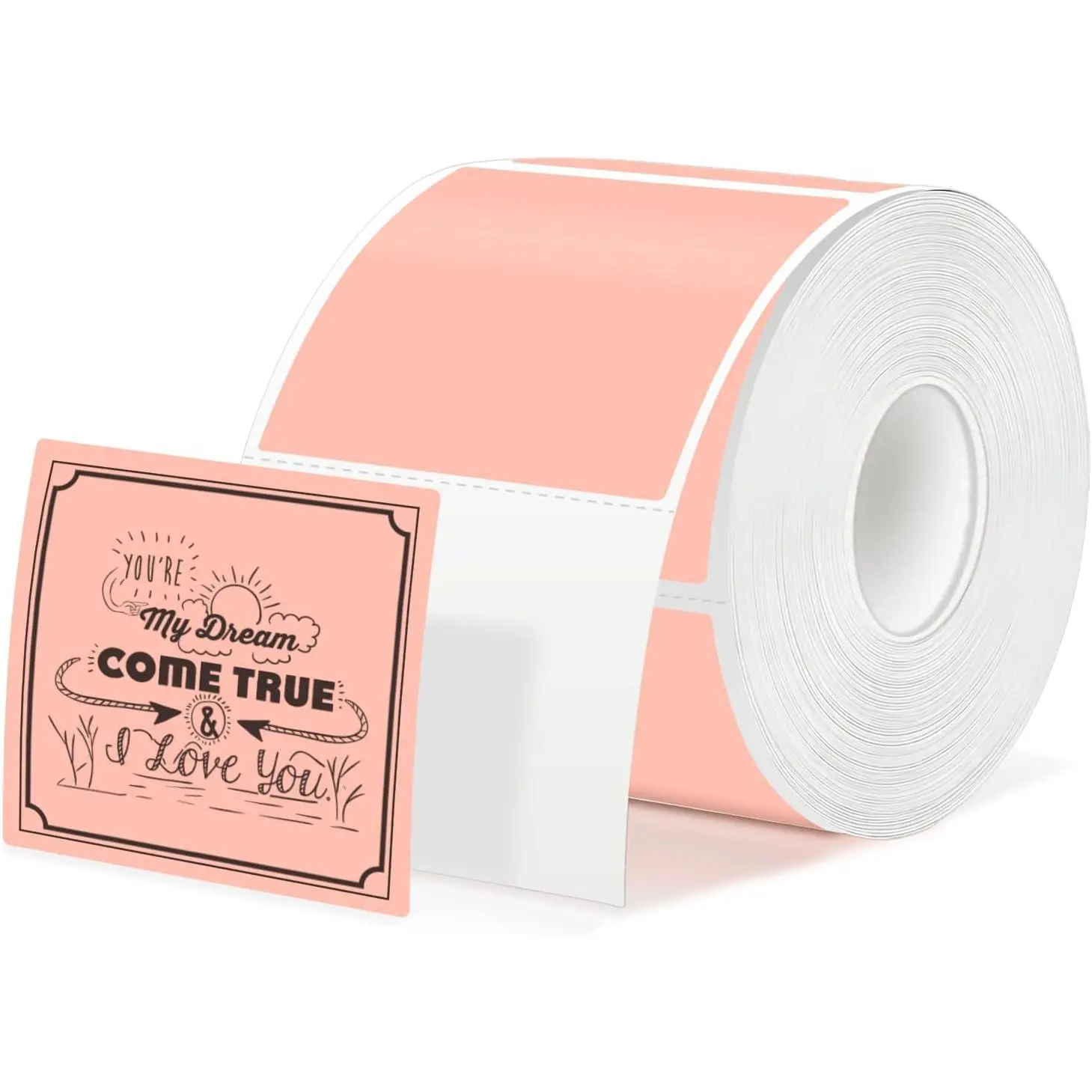 500 Labels/Roll 2" x 2" White Thermal Labels, Self-Adhesive Square Thermal Sticker for QR Code, Barcode, Logo, Inventory, Small Business