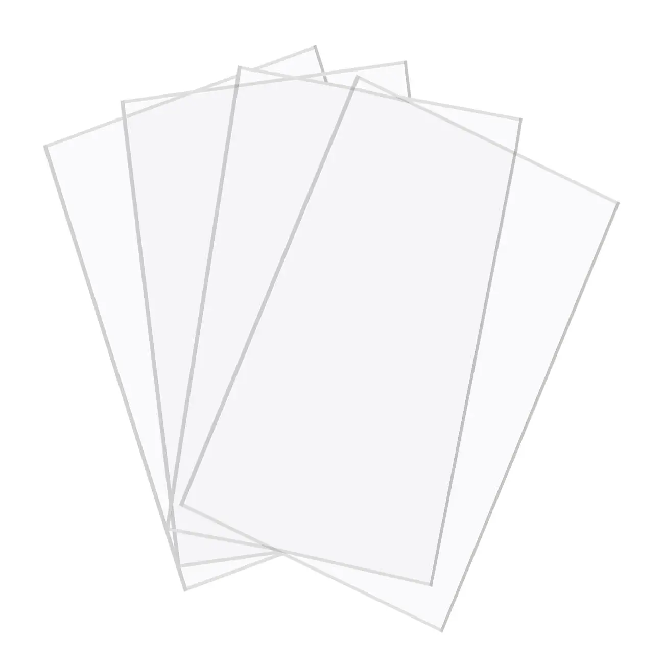 O 4Pack Clear  Sheet 6″ x 12″ x 1/8" Clear Plexiglass Sheet Clears Plastic Square Sheet, DIY Materials for Househld Decoration, Advertisement Signs, Display, Picture Frame, Painting