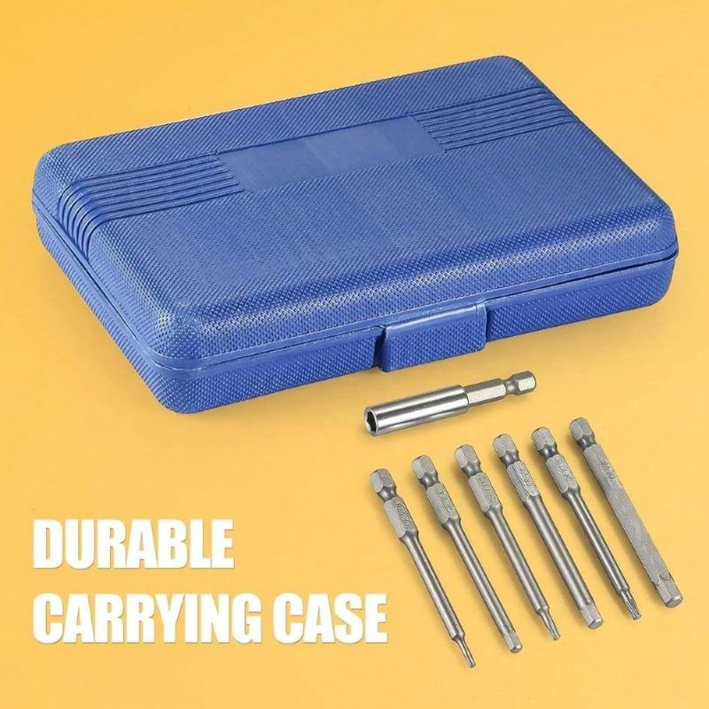 Screwdriver Bit Set, Security Bit Set Extra Long Magnetic Driver Kit, Drill Screwdriver Bit Set, Screw Driver Bits With Case, Hex, Star Bits, Square, Spanner Bits - 50Pcs1 BY