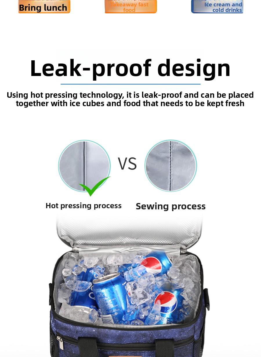 Insulated lunch bag, portable outdoor breast milk lunch bag, Oxford cloth lunch bag for bringing food to work