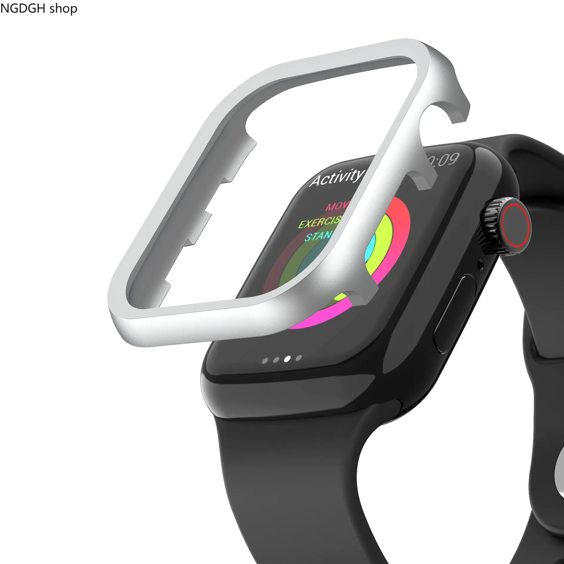 Protective Watch Case - Metal Frame Bumper for Apple Watch Series, Slim Shockproof Cover, Trendy Colorful Everyday Fashion Accessory for Men Women