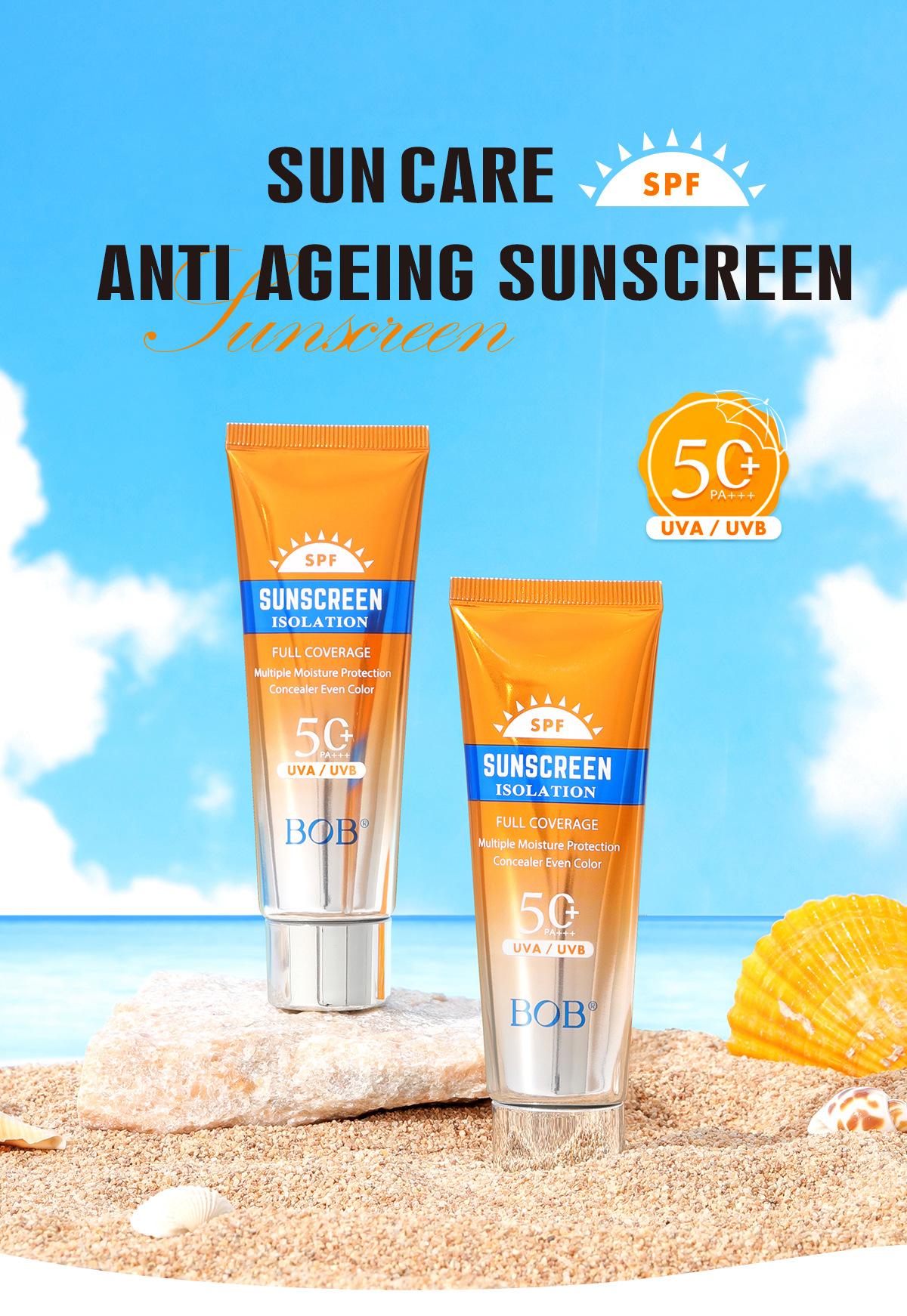Specialized Bob isolation sunscreen, refreshing and moisturizing, non-greasy, facial concealer, brightening, softening, skin care BB cream