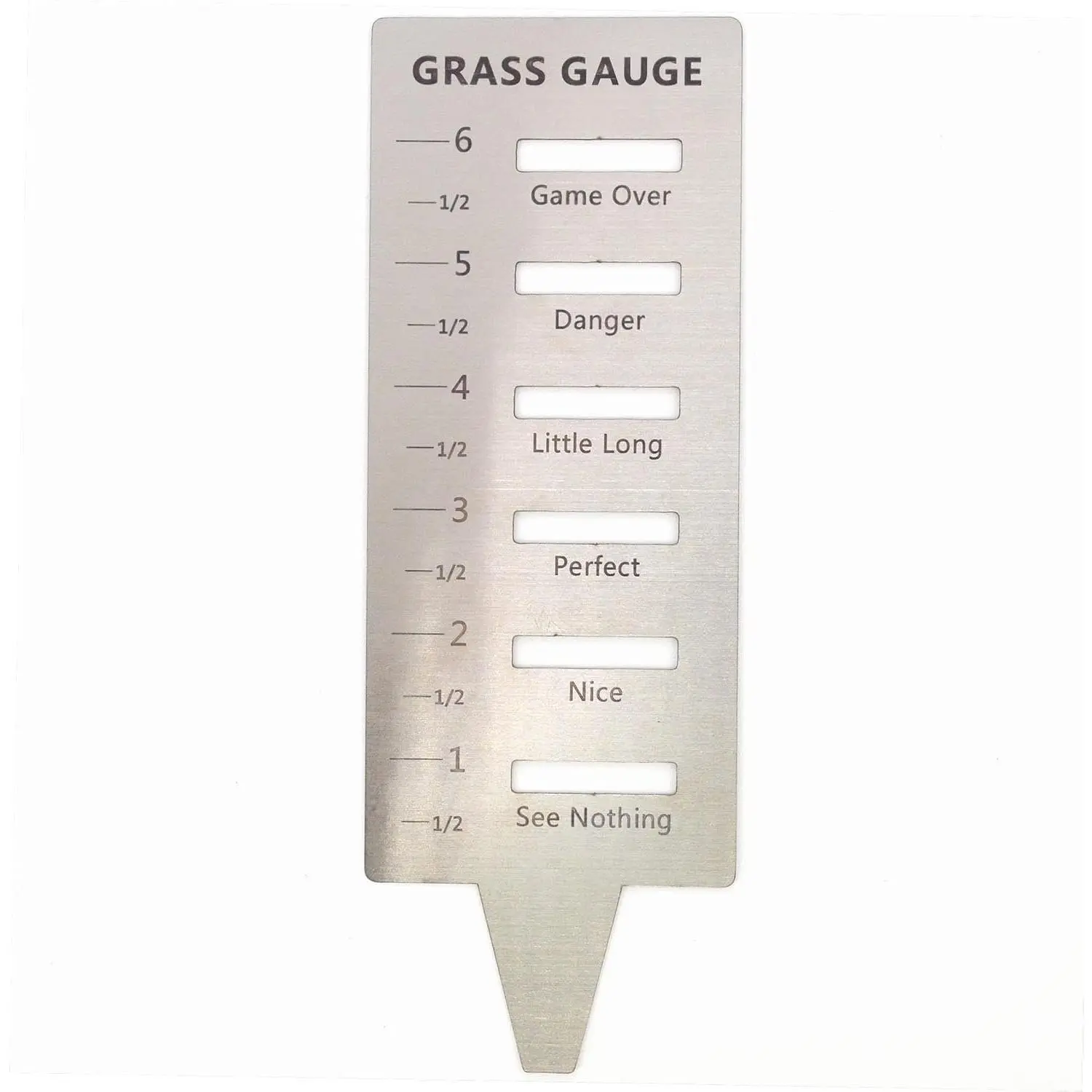 Grass Gauge Gardening Weeding  Lawn Tool Yard Landscaping  Growth Height Measurement Stainless Steel Ruler  for Lawn Enthusiast, Dad and
