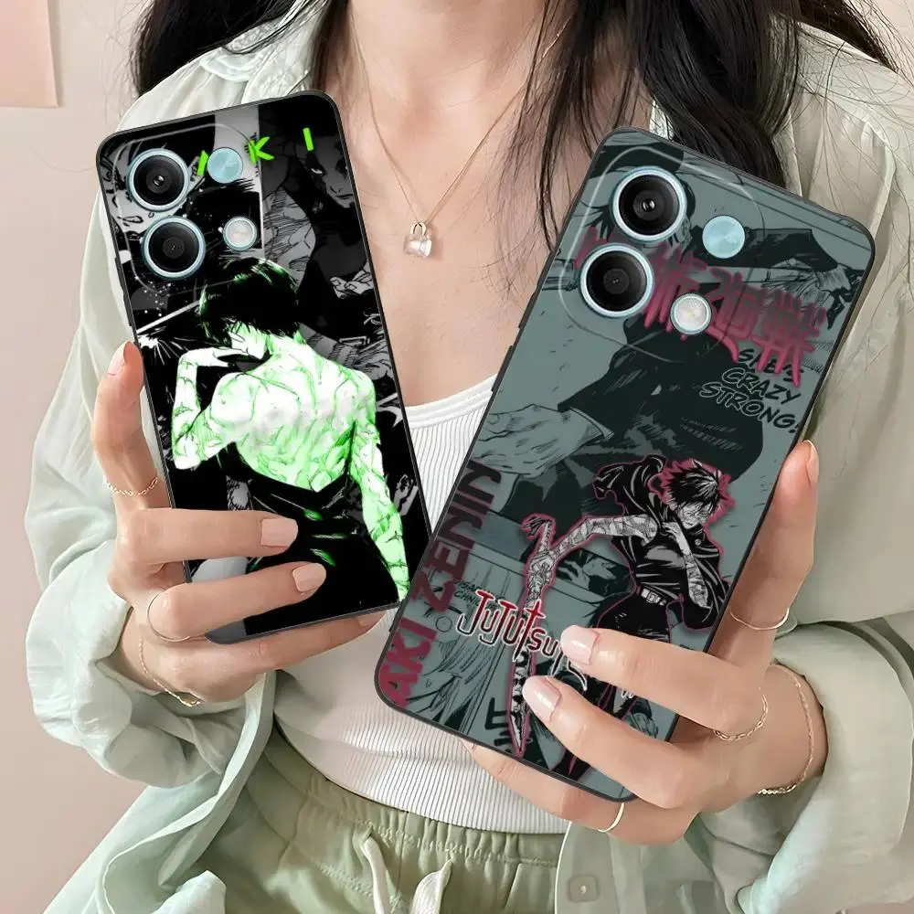 Jujutsu Kaisen Maki Zenin Phone Case for iPhone 17, 16, 15, 14, 13, 12, 11 Pro Air Plus ProMax and Samsung S26-S20 Ultra Plus FE shock-absorbing phone cases, fashionable gift.