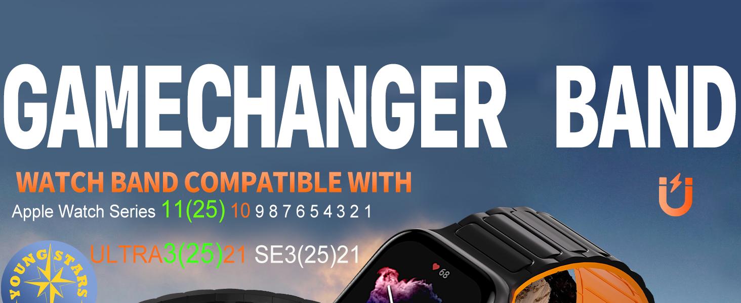 Magnetic Loop Silicone Apple Watch Band – Adjustable Stretch Strap Compatible with 38–49mm Ultra 2, SE & Series 3–9, Soft Lightweight Breathable Wristband for Fitness, Daily Wear & Gift