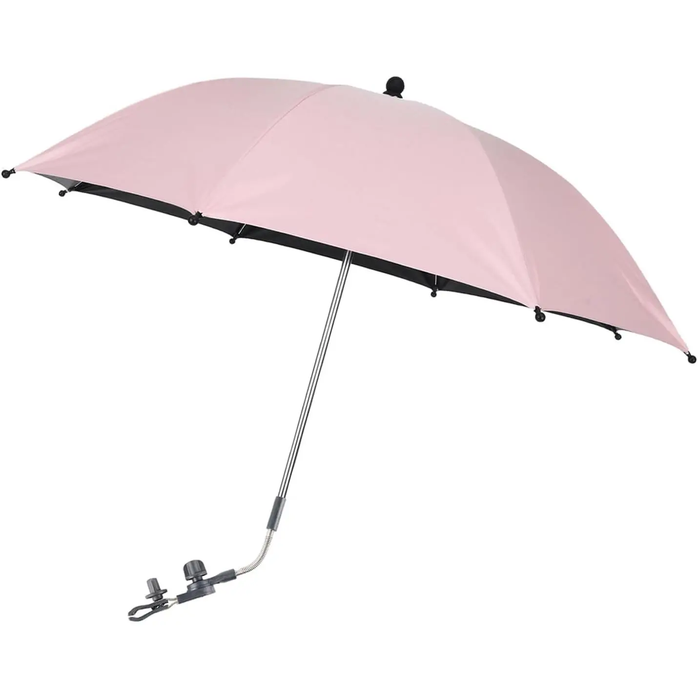 Adjustable Universal Clip On Baby Pram Umbrella UPF 50+ Sun-Proof Parasol for Children Buggy Pushchair Strollers