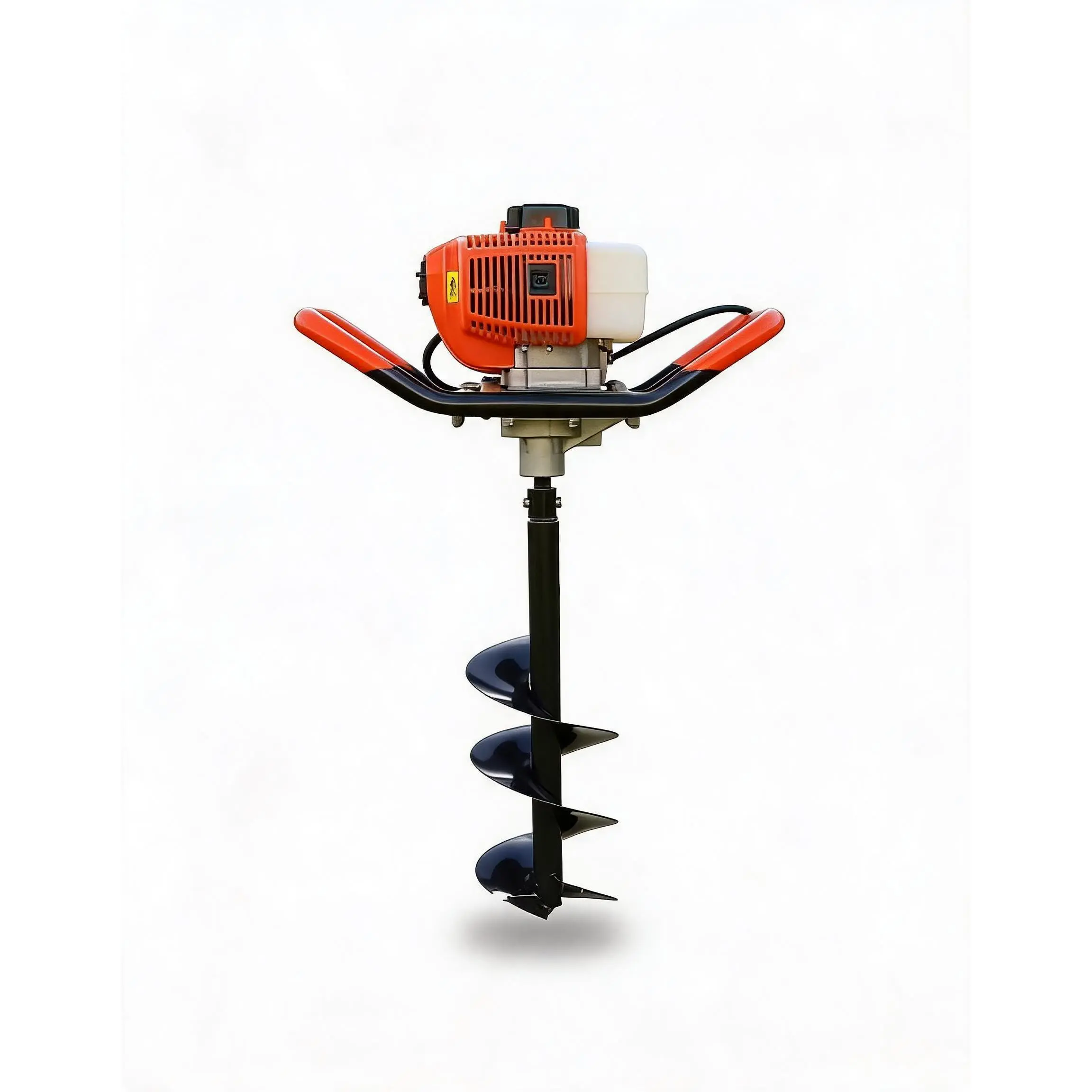 43cc Gas-Powered Post Hole Digger with 8" Metal Auger, 2-Stroke Engine for Soil Drilling, Planting Holes, EPA Compliant