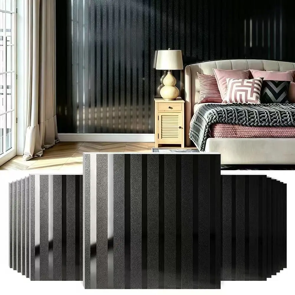Self-adhesive 3D striped metallic-finish wallpaper, size 11.81×11.81 inches, 20 pieces, waterproof and moisture-proof, easy to install, Versatile use, home decorative stickers suitable for bedrooms, bathrooms, textured wallpaper
