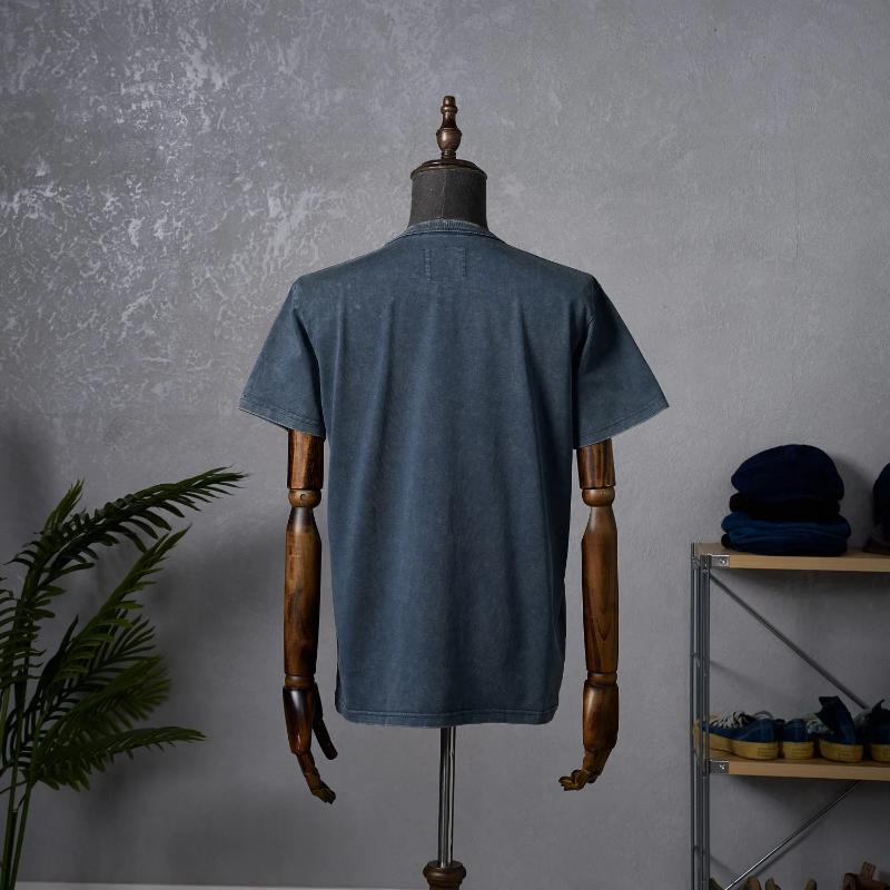 Kyn Apparel  Men's Heavyweight Pure Cotton Short Sleeved T-shirt American Retro Solid Color High-end Fabric Loose T-shirt