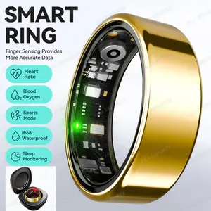 Smart Ring Fitness Tracker - 5ATM Waterproof Wearable Device for Men & Women, Bluetooth-Connected, Blood Pressure, Heart Rate & Blood Oxygen Monitor, Multi-Sport Tracking, Sleep Monitoring, Remote Photo Capture, 2026 Model, Magnetic & Android Compatible