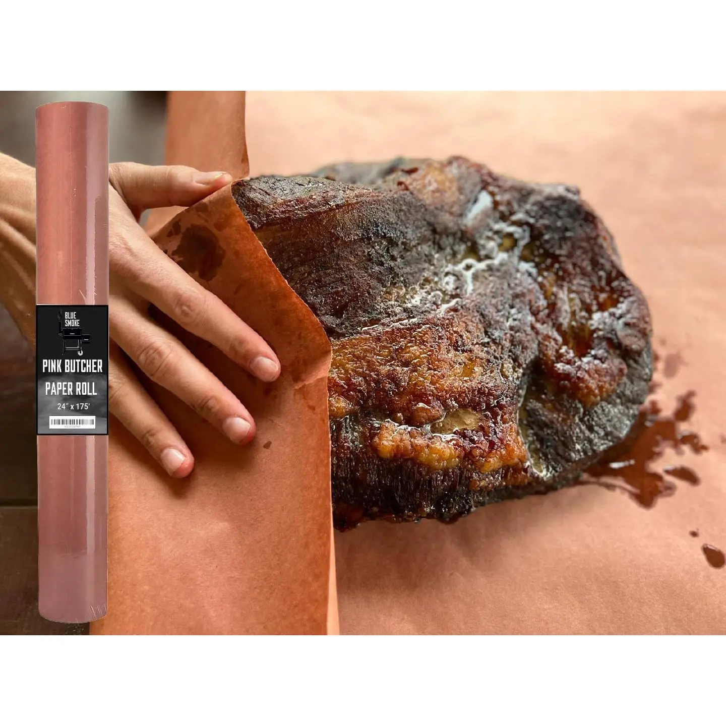 Extra Wide  Butcher Paper Roll (24” x 175 ft) –  Grade, Unwaxed BBQ Paper for  Meat – Enhances Bark &  – Heavy Duty  for Brisket, Ribs & Grill Wrapping