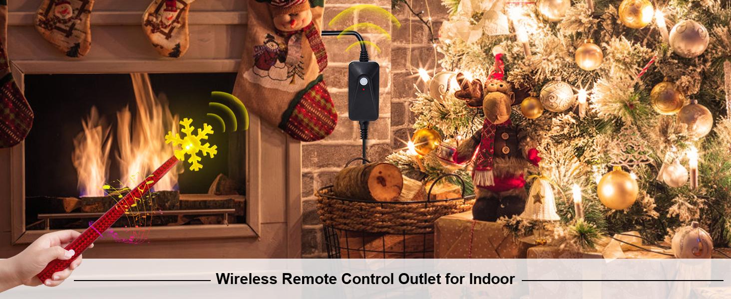 Wireless Remote Control Outlet Magic Wand Christmas Light with Music Light Switch for Christmas Tree Snowflake Ornaments Red Decor Ideal for Holiday Celebrations Led Lantern Decoration Magical