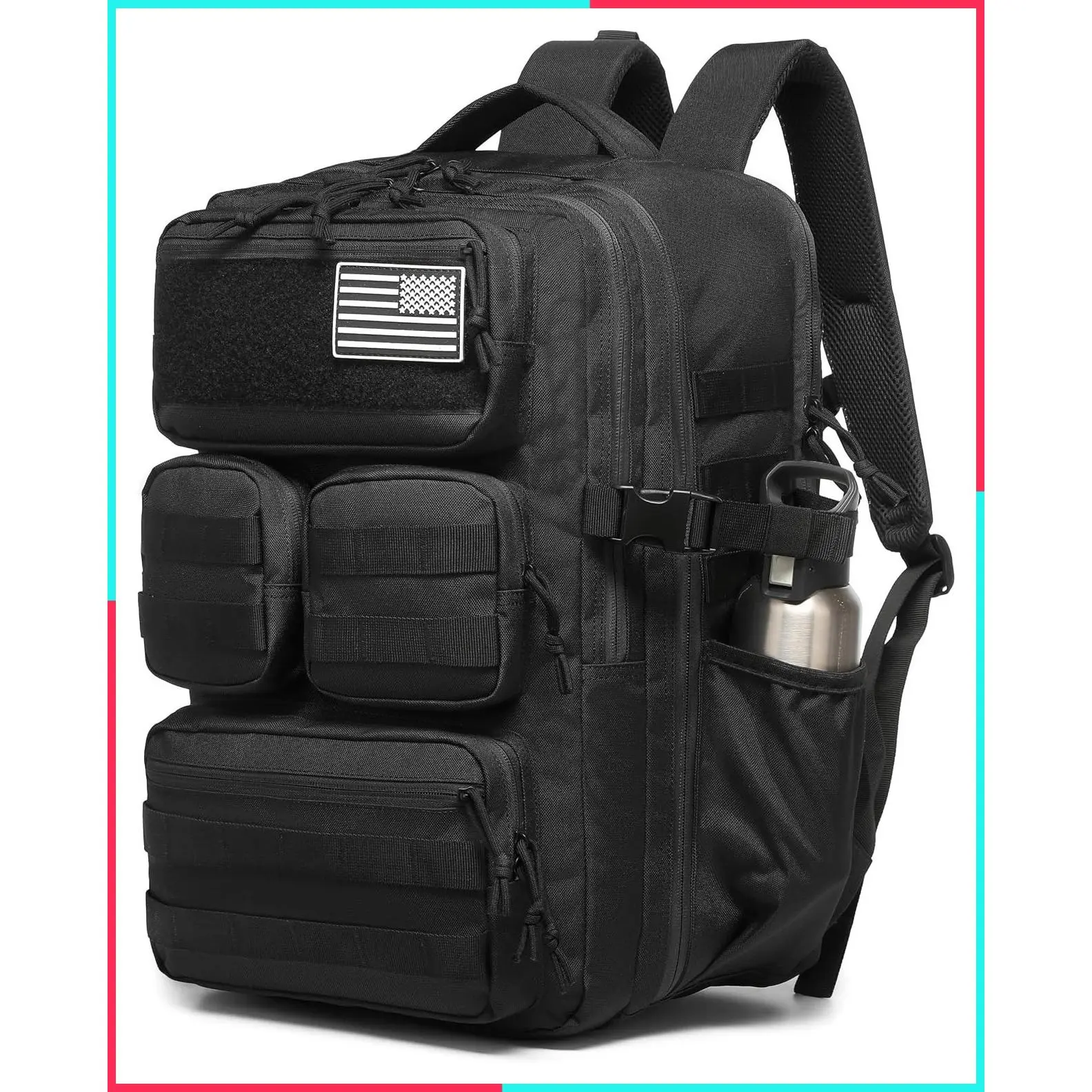 Tactical Backpack for Men 25L/35L/45L EDC Laptop Backpack with MOLLE System, Water-Resistant 900D Fabric, Multi-Pocket Travel Daypack for Hiking, Camping, Gym and Daily Use