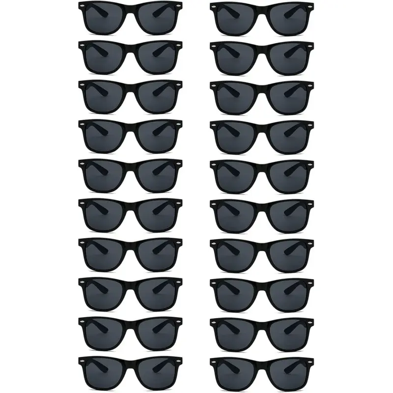 20 Pairs Adult Retro Sunglasses, 70s 90s Vintage Fashion Sunglasses, Party Dress Up Supplies