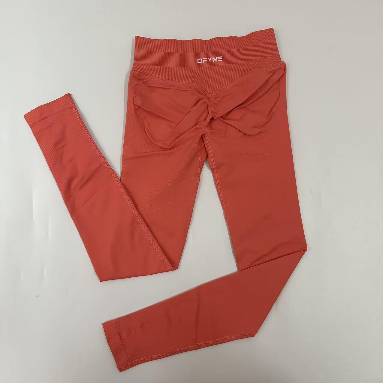 2026 DFYNE Scrunch Bum Leggings  Low Ribbed Seamless – Sweat Wicking Stretch Workout Tights for Women