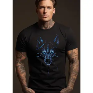 Lightning Wolf T-Shirt • Electric Wolf Graphic Tee • Cool Animal Shirt for Men & Women • Spirit Wolf Shirt • Tribal Wolf Gift