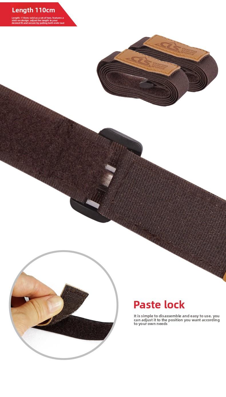 Outdoor camping straps with travel equipment, luggage tent canopy storage straps, Velcro straps 2 packs