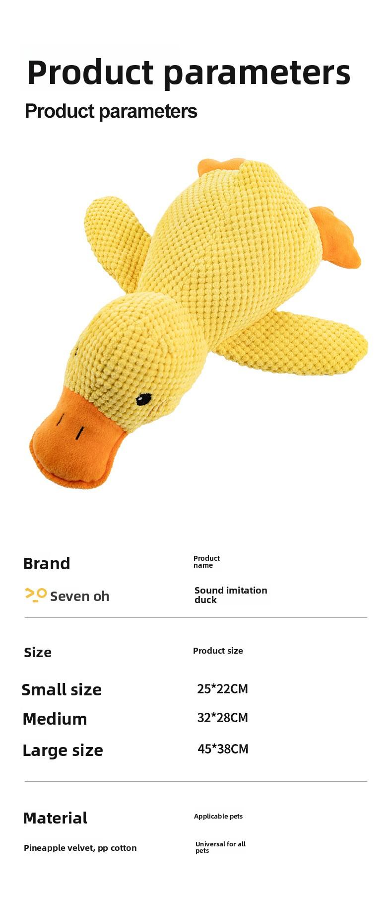 Plush Yellow Duck Dog Toy for Small & Medium Dogs, Squeaky & Durable Chew Toy for Teething, Boredom Relief & Self-Play Little Yellow Duck Dog Toy - Squeaky Plush for Small/Medium Dogs