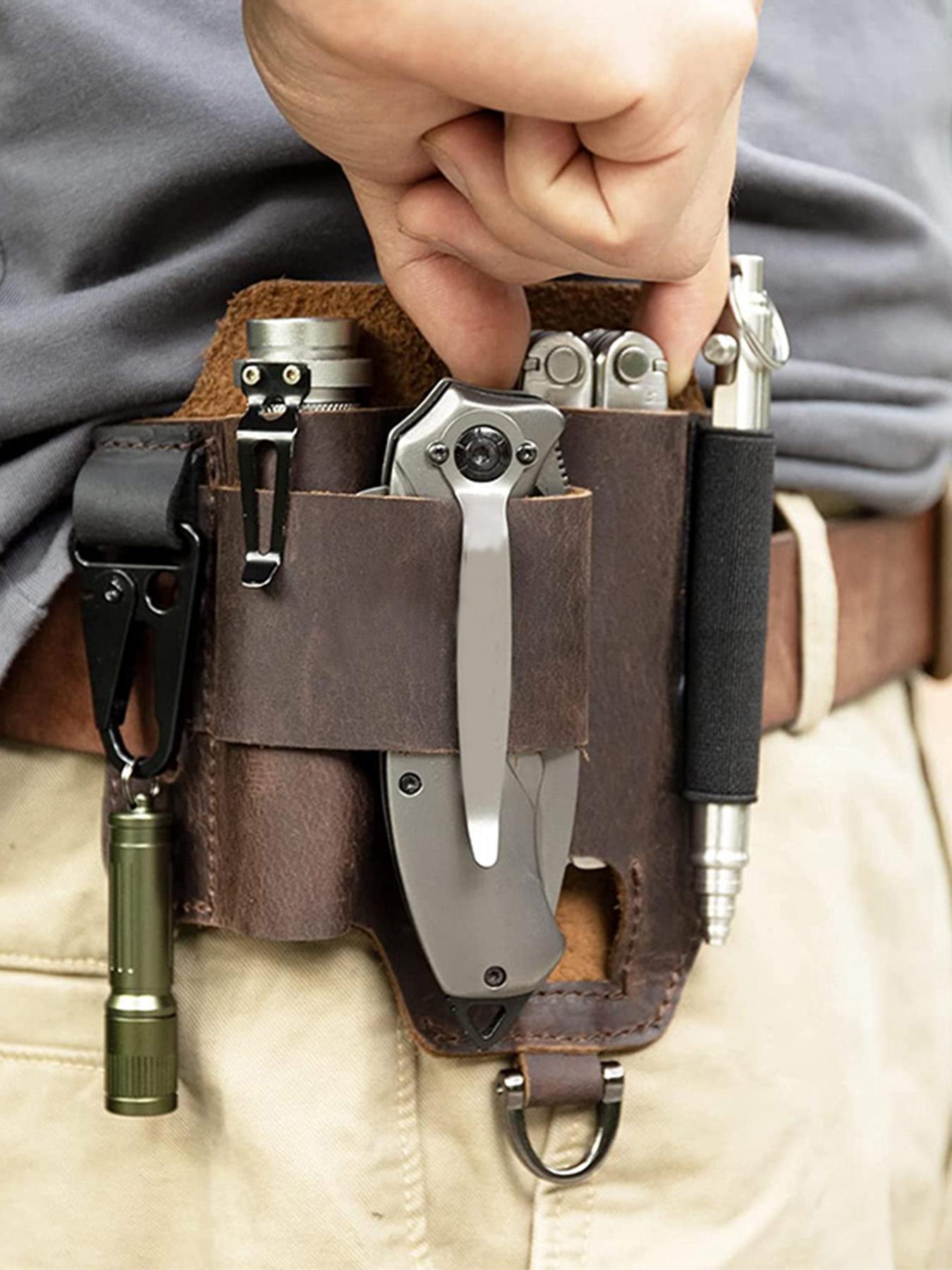 Men's Casual Solid Color Belt Bag, Multi-functional Waist Bag, Waist Slip Pocket, Outdoor Multitool Kits for Fishing Hunting Foraging, Casual  High-quality Daily Commuting Bag