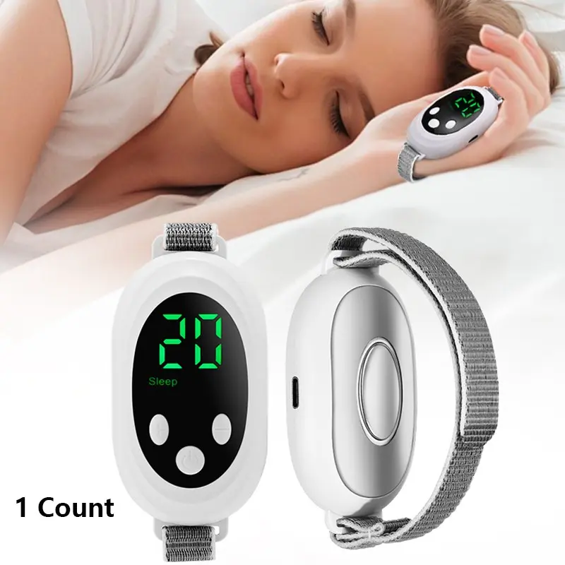 Sleep Aids Device, Electronic Wrist Sleep Instrument , 20-Level Adjustment, Adjustable, USB Rechargeable, Portable Sleep Assistance Tool, Ideal for Better Rest