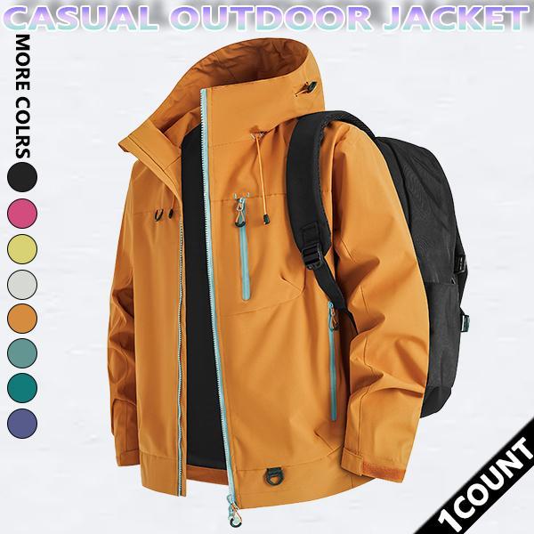 Autumn and Winter hooded casual men's Outdoor Jackets,  Windproof and wear-resistant color-blocked jacket, couples' style winter coat, outerwear top. SpringStatements