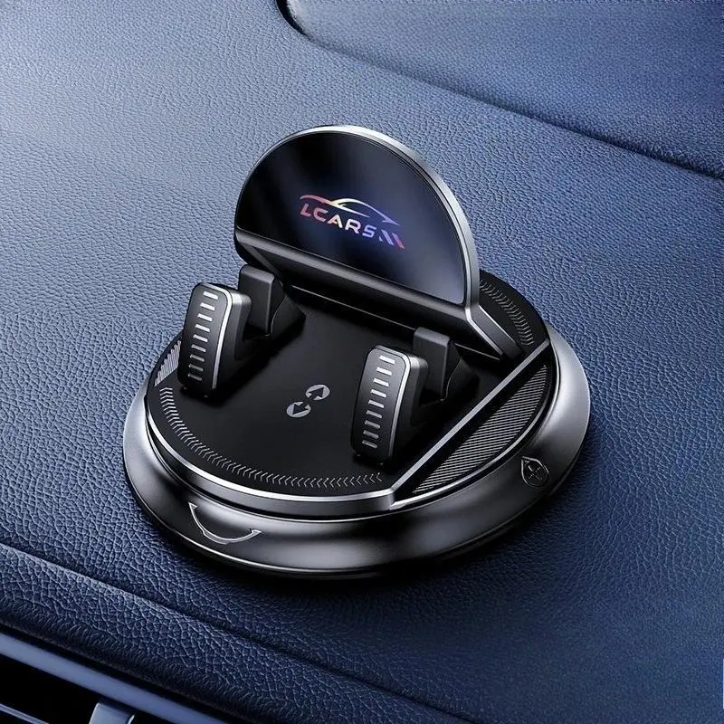 2026 New Car Phone Mount Anti Slip Silicone Dashboard Phone Holder 360-Degree Free Rotation Universal Head-Up Navigation Holder Adjustable Magnetic Rotating Starlink Mini Mount Kit play cd slot brackets