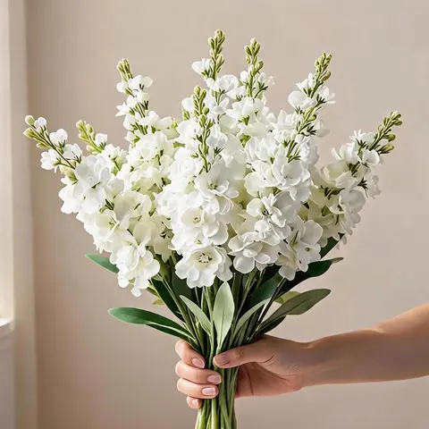 4/10 Pcs Realistic Hyacinth & Delphinium Bouquets Set, Artificial Faux Flowers, Flower Decorations, Perfect for Indoor & Outdoor Decor, Weddings, Parties & Photography