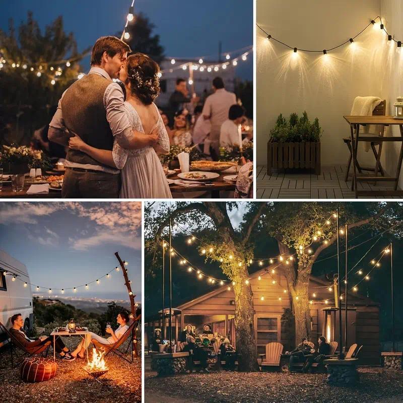 100FT/200FT Solar String Lights Outdoor With Remote, Dimmable Solar String Lights For Outside With Shatterproof Bulbs, G40 LED Patio Lights String Solar Powered, Hanging Lights For Yard Decor, Halloween, Christmas Decoration 100FT/200FT Solar String Lights Outdoor With Remote, Dimmable Solar String Lights For Outside With Shatterproof Bulbs, G40 LED Patio Lights String Solar Powered, Hanging Lights For Yard Decor, Halloween, Christmas Decoration