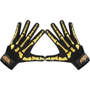 Skeleton Baseball and Softball Batting Gloves for Men Women Youth & Adult Sizes -Short Cuff Breathable Leather Baseball Batting Gloves with Extra Grip